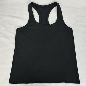 Lululemon Swiftly Tech Cropped Racerback Tank Top 2.0 Black Sz 6 Running Fitness